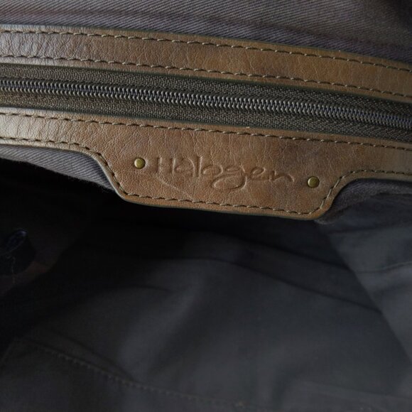 VTG Halogen Large Satchel Bag Handstained Italian Leather - Picture 5 of 10